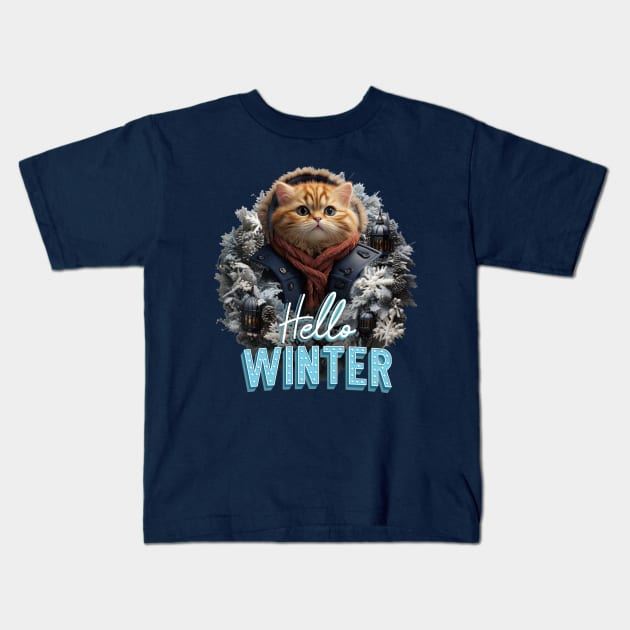 Hello Kitty Winter 2 Kids T-Shirt by Puppy & cute